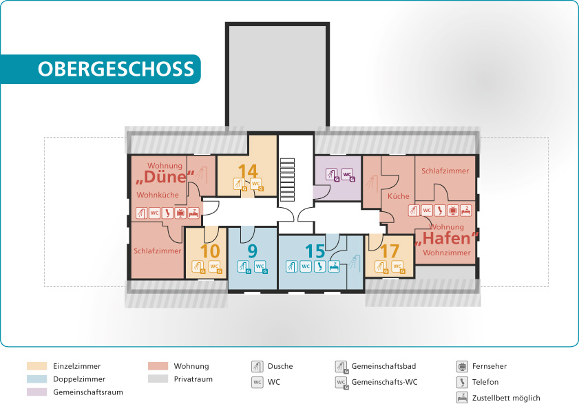 Grundriss Obergeschoss Haus Dünengrund
