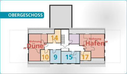Grundriss Obergeschoss Haus Dünengrund